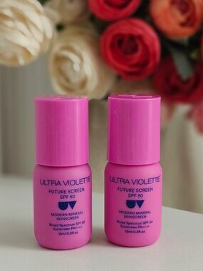 2 Ultra Violette Future Screen SPF50 Modern Mineral Sunscreen Mini 15ml/0.5oz